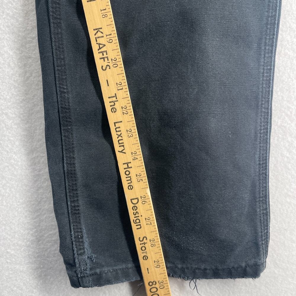 CARHARTT Pants Mens 33x30 B11 Loose Straight Washed Duck Carpenter Cotton Black - Picture 10 of 11